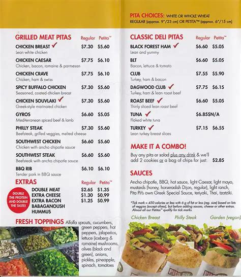 Pita Pit Menu, Menu for Pita Pit, Oshawa, Toronto - Urbanspoon/Zomato