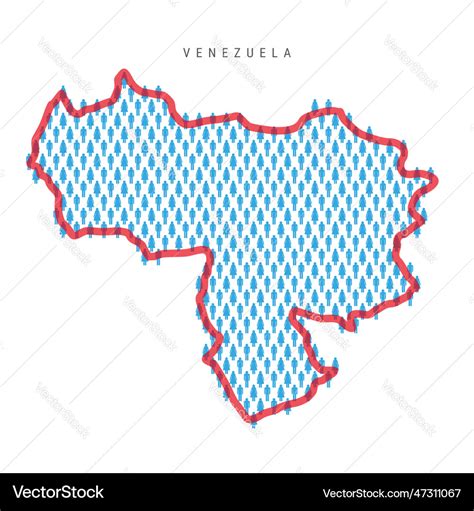 Venezuela population map stick figures venezuelan Vector Image