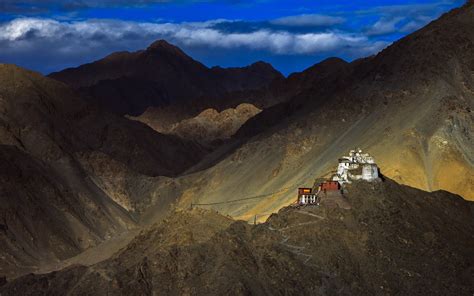 nature, Landscape, Mountain, Clouds, House, Hill, Tibet, China ...