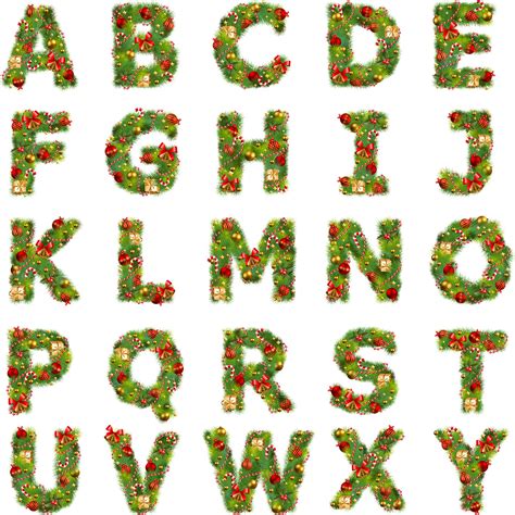 Free Printable Individual Christmas Alphabet Letters / Sparkly Holly ...