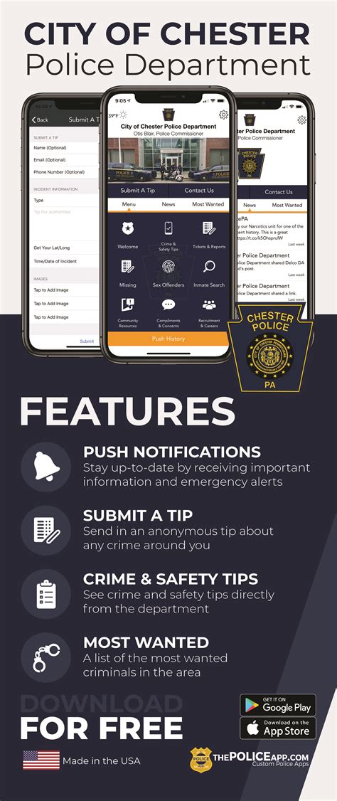 Chester Police Department Mobile App | City of Chester