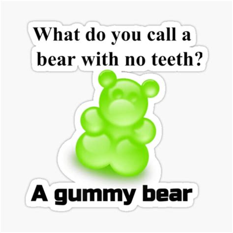 "Joke Parody Gummy Bear Prank Unisex-Child Kids " Sticker for Sale by ...