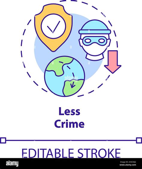 Less crime concept icon Stock Vector Image & Art - Alamy