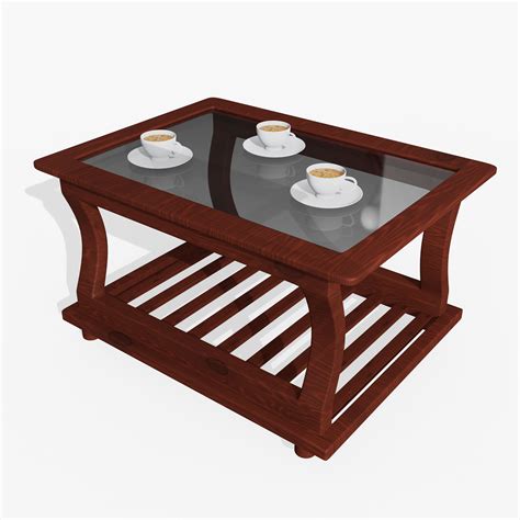 Wooden Teapoy Table 3D Model $29 - .unknown .blend .fbx .obj .dae - Free3D