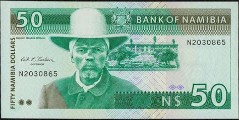 My Currency Collection: Namibia Currency 50 Namibian Dollars banknote 1993 Kaptein Hendrik Witbooi