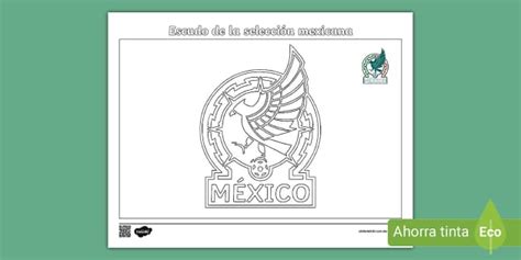 FREE! - Hoja para colorear: Escudo de la selección mexicana