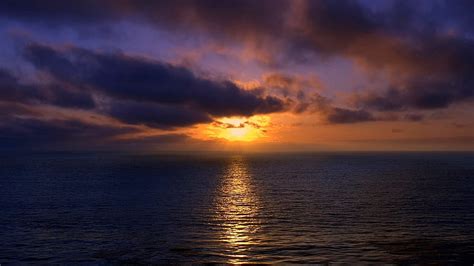 Ocean Sunset, beach, brazil, dark, ocean, nature, sunset, reflection ...