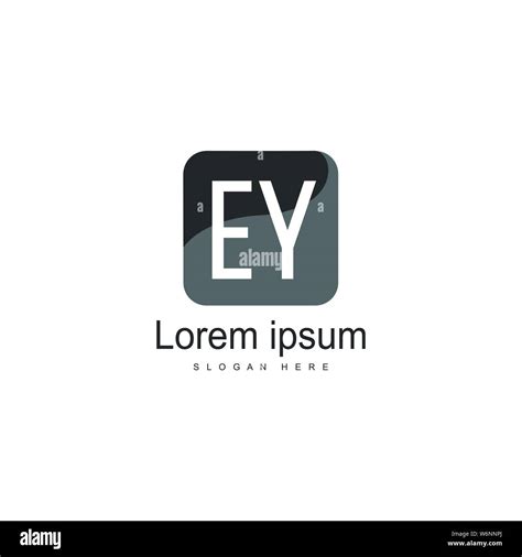 Initial EY logo template with modern frame. Minimalist EY letter logo ...