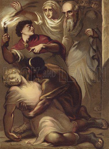 The fall of Eutychus from the window stock image | Look and Learn