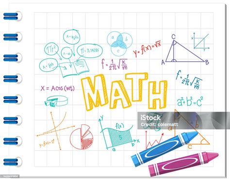 Rumus Matematika Doodle Dengan Font Matematika Di Buku Catatan ...