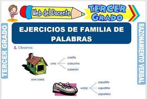 Ficha De Familia De Palabras Para Segundo De Primaria Familia De Palabras Razonamiento Verbal ...