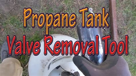 Propane tank valve removal tool - YouTube