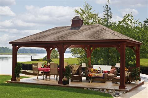 Amish 10' x 10' Pine Wood Pavilion Kit | Outdoor pavilion, Backyard, Outdoor rooms