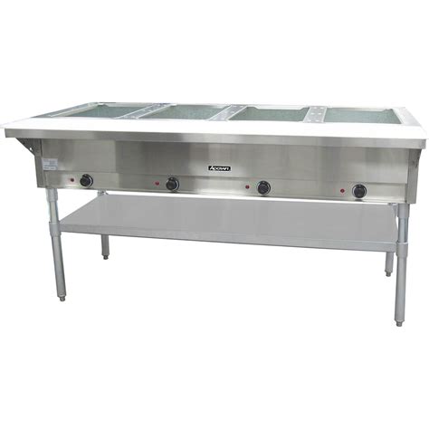 Stainless Steel 4-Well Electric Steam Table, Individually Controlled Wells, 240V | ST-240/4 ...