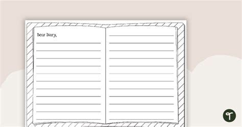 Dear Diary Template | Teach Starter