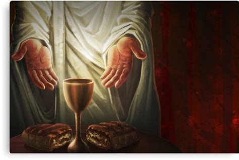 "Jesus Breaking Bread" Canvas Prints by Gotcha29 | Redbubble