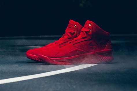 Red Under Armour Basketball Shoes | Under armour shoes, Red suede ...