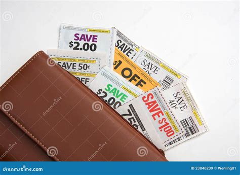 Coupons and wallet stock image. Image of offer, redeem - 23846239