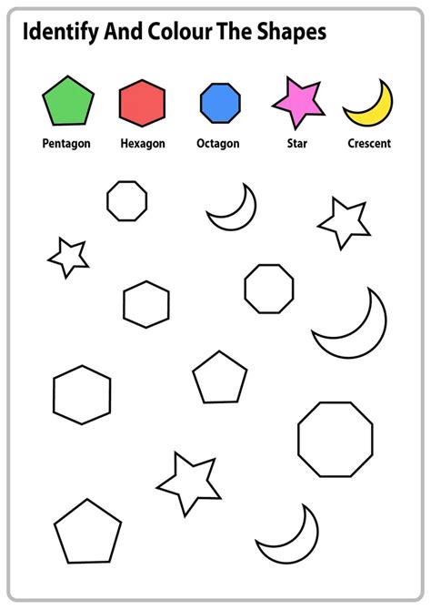 Colours And Shapes Worksheet