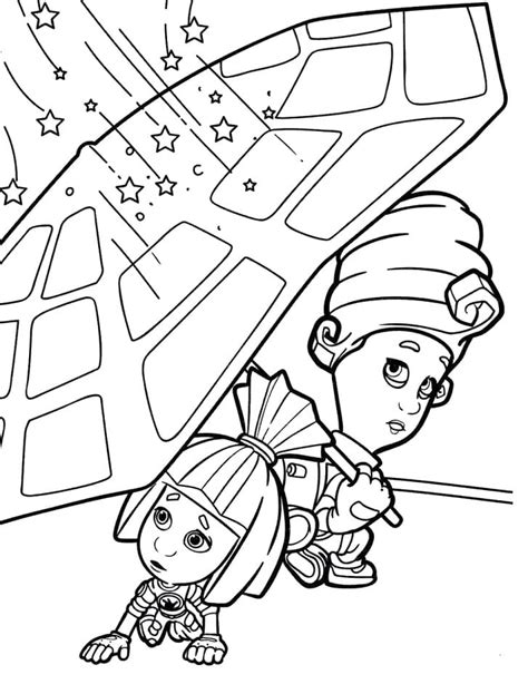 Simka and TV Coloring Page - Free Printable Coloring Pages for Kids