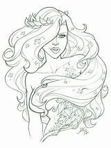 April 7  Poison Ivy By AmyClark Coloring book Art Adult coloring sketch template