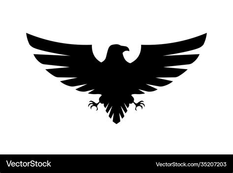 Eagle simple icon flat style element for graphic Vector Image