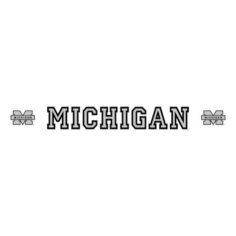 Michigan Wolverines Logo Black and White (4) – Brands Logos