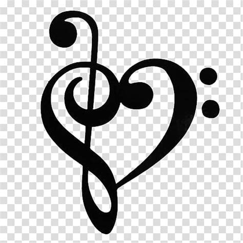 Treble Clef Heart Transparent