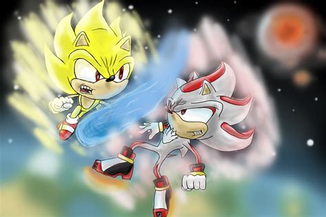 Super Sonic vs. Super Shadow by AncoPro on DeviantArt