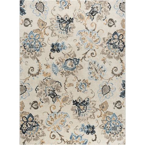 Tayse Rugs Winslow Cream 8 ft. x 10 ft. Area Rug-WNS1217 8x10 - The Home Depot