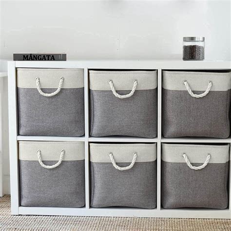 33 x 38 x 33cm Large Canvas Storage Boxes – Mangata