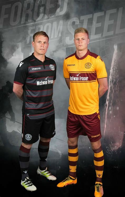 New Motherwell Strip 2017-2018 | Macron Motherwell FC Tops 17-18 ...