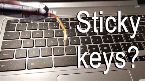 How to clean sticky keyboard keys! - YouTube