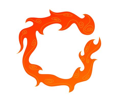 fire, circle fire frame, fire illustration vector file 6038725 Vector ...