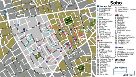 London Is A Great Tourist Location - Southside Self Catering | Soho london, Soho, London map