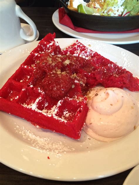 red velvet waffles from Waffles in Chicago:) | Red velvet waffles ...