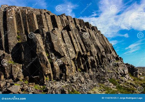 Basalt columns in Iceland stock image. Image of full - 114276125