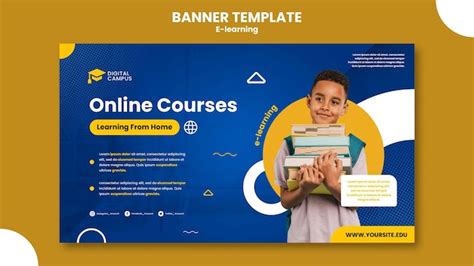 Free PSD | E-learning banner template