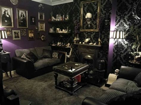 Gothic Living Rooms, Gothic Room, Gothic House, Victorian Gothic, Living Room Designs, Living ...