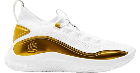 Under Armour Curry Flow 8 Basketball Shoes in Gold/White (White) for Men - Lyst