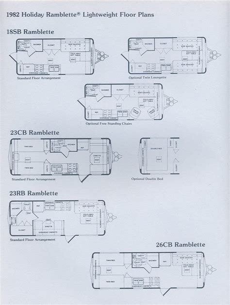 Holiday Rambler Floor Plans - Vintage Camper