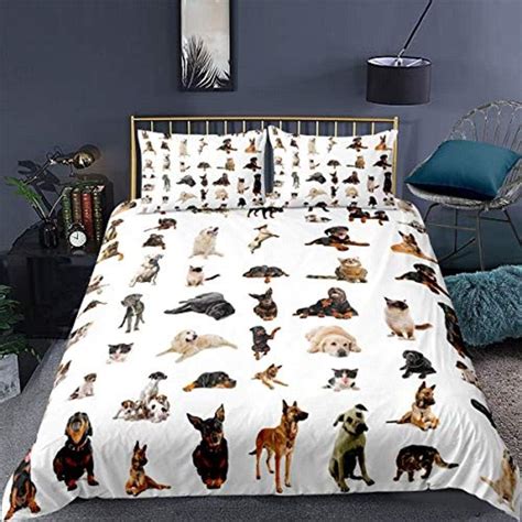 Raaooaceo® Juego de Cama Animal Lindo Perro Mascota Juego de Funda ...