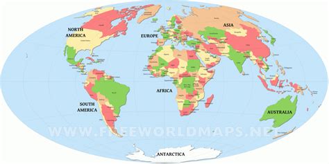 Printable Labeled World Map - Printable Maps