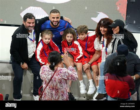 England's Kyle Walker with friends and family following the FIFA World ...