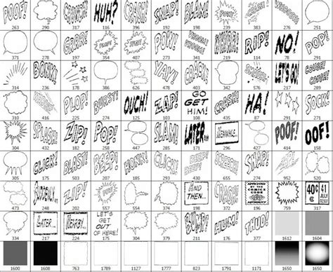 Comic Books 99 Hi-res Photoshop Brushes / Clip Art / Image Pack ...