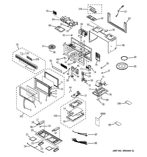 Assembly View for MICROWAVE | JVM1630BB007