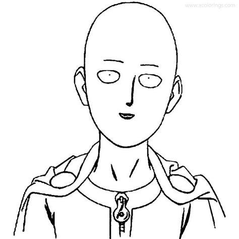 Printable One Punch Man Saitama Coloring Pages - XColorings.com