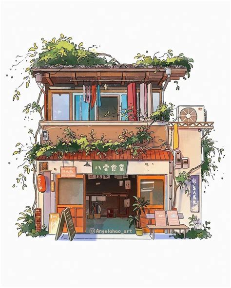 78 Cute Designs Of Japanese Houses By Angela Hao | Building art ...