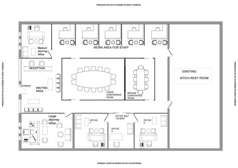 Design project for New Floorplan for Law Office in United States | Arcbazar