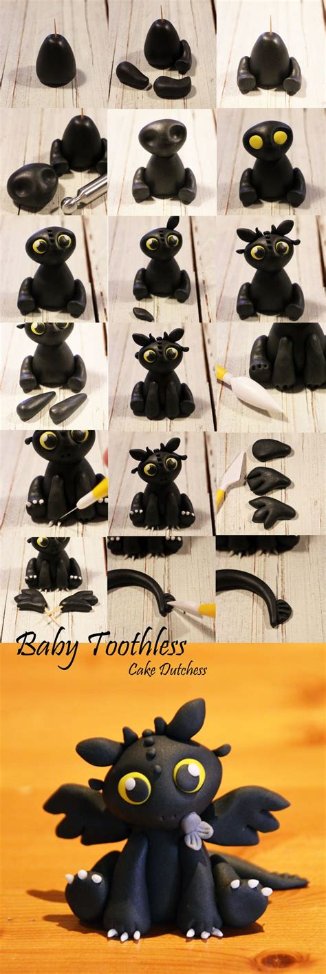 Polymer clay baby dragon tutorial